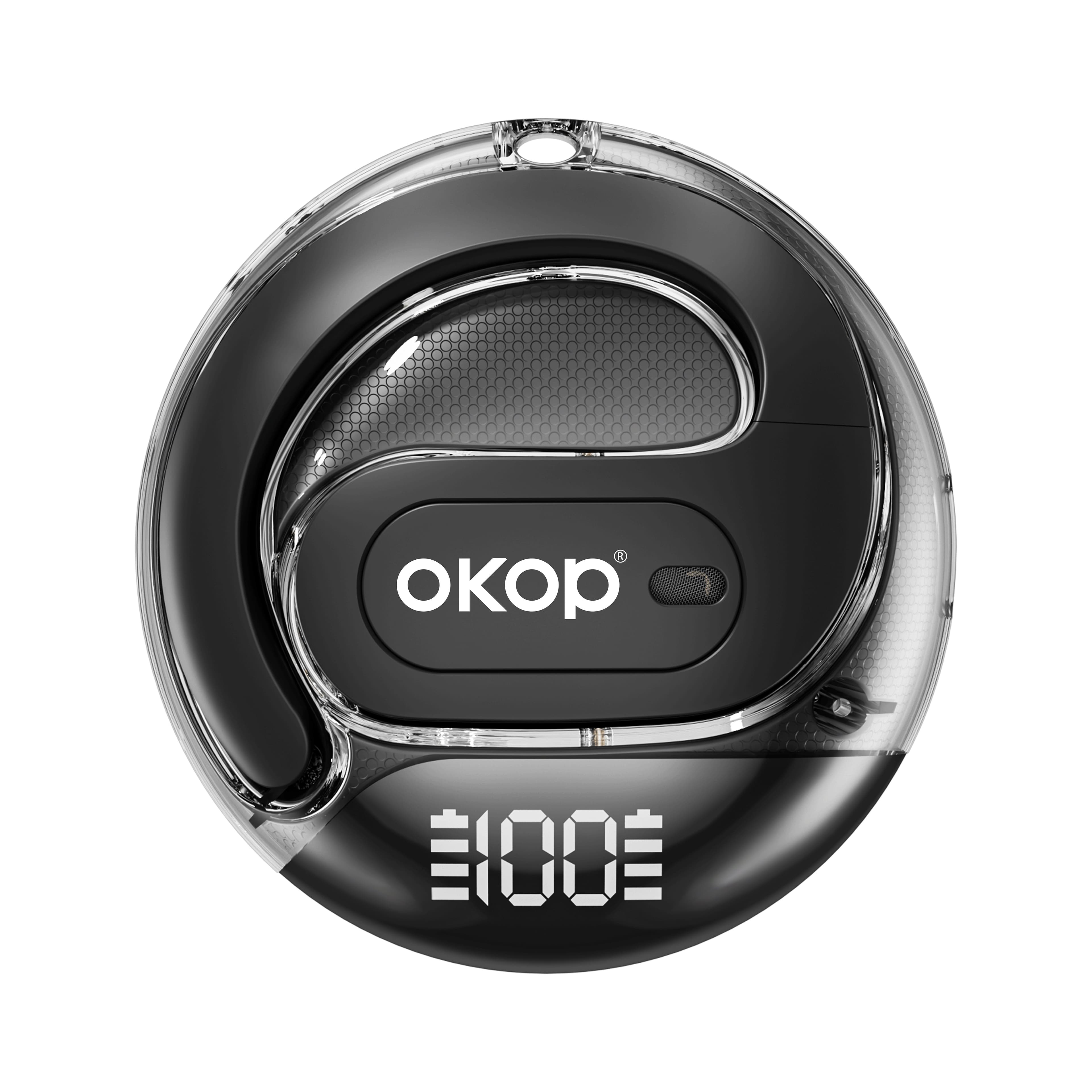 KP-207 Best-selling OWS Bluetooth Ear-hook Headphones Sports Model With Digital Display Noise Cancellation And Long Battery Life In Stock Now