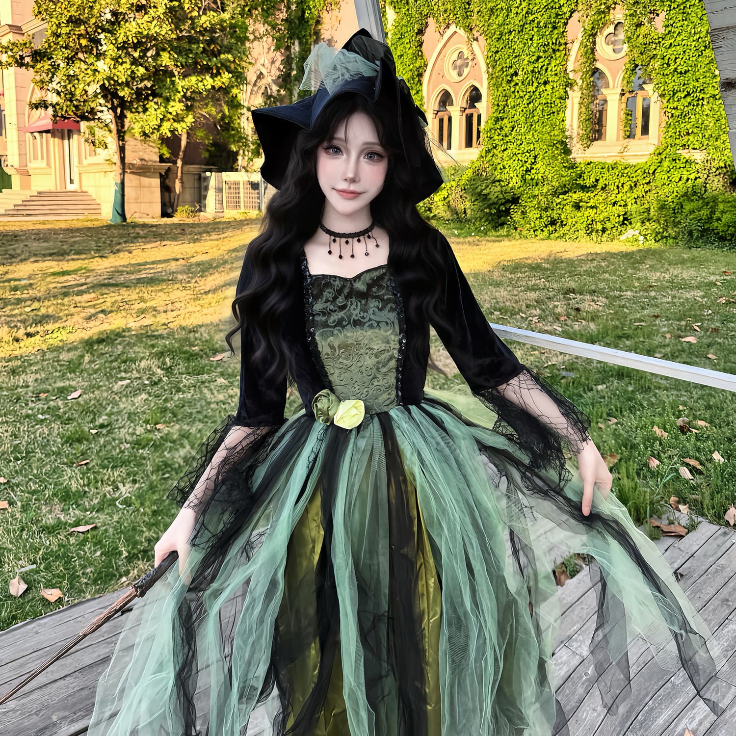 Halloween Costume Magic Witch Outfit Witch Dress Stage Performance Costume