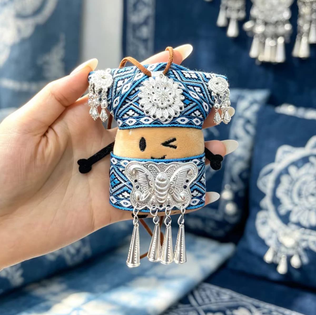 Miao-style Potato Fiber Weaving Kit Pendant