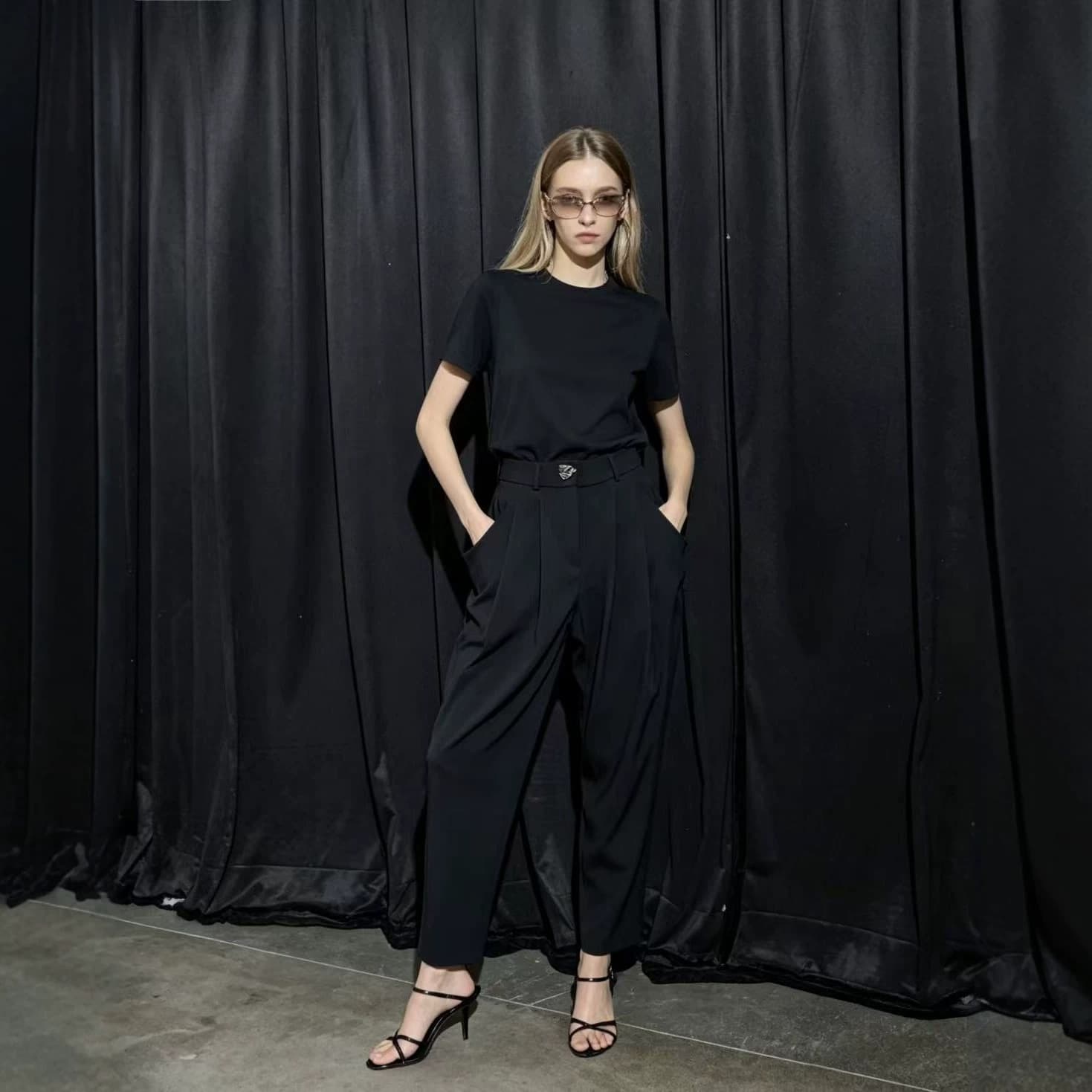 Solid-color Womens Trousers From Europe And America