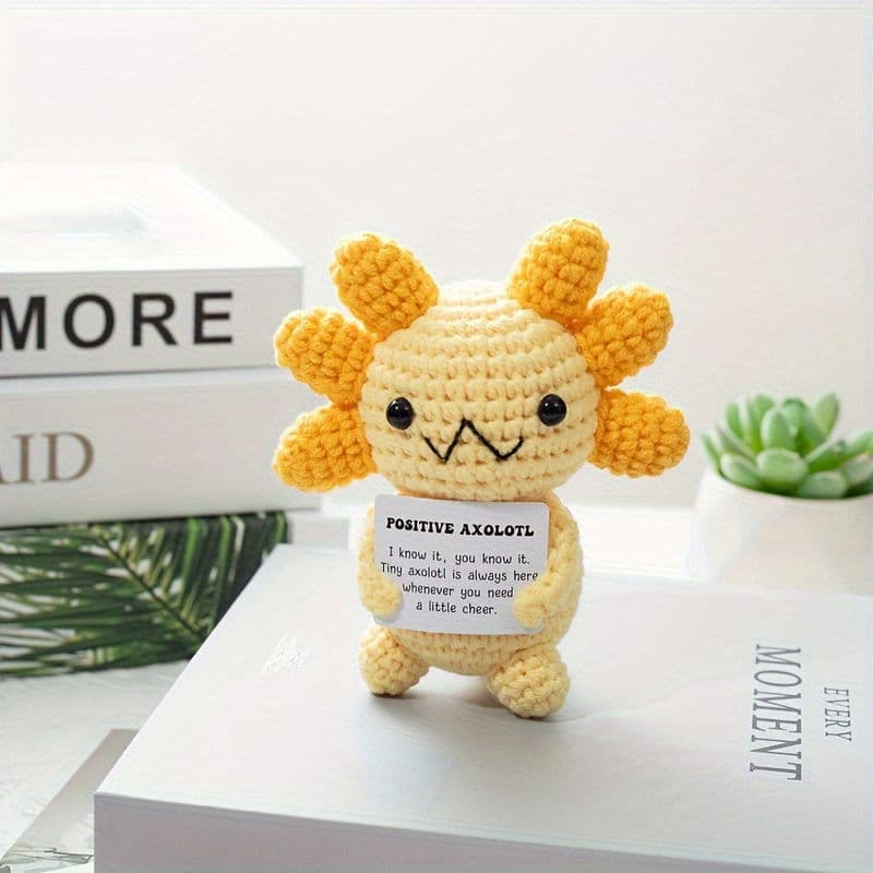 Hand Crocheted Axolotl Doll