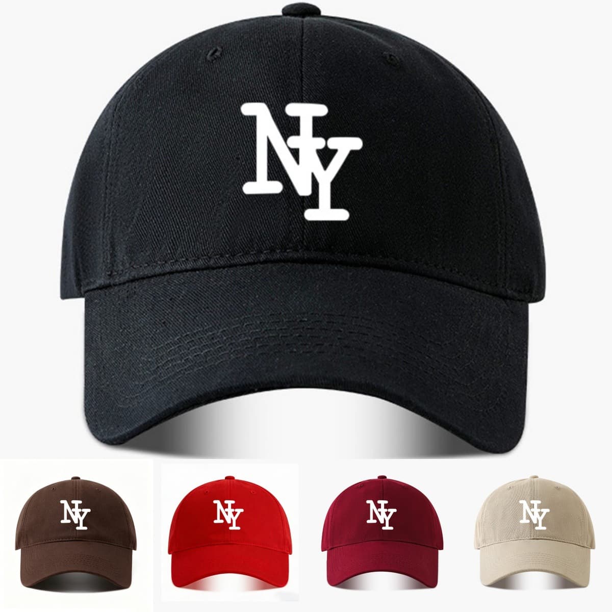 Mens Adjustable Sun Visor Baseball Cap With Lettering