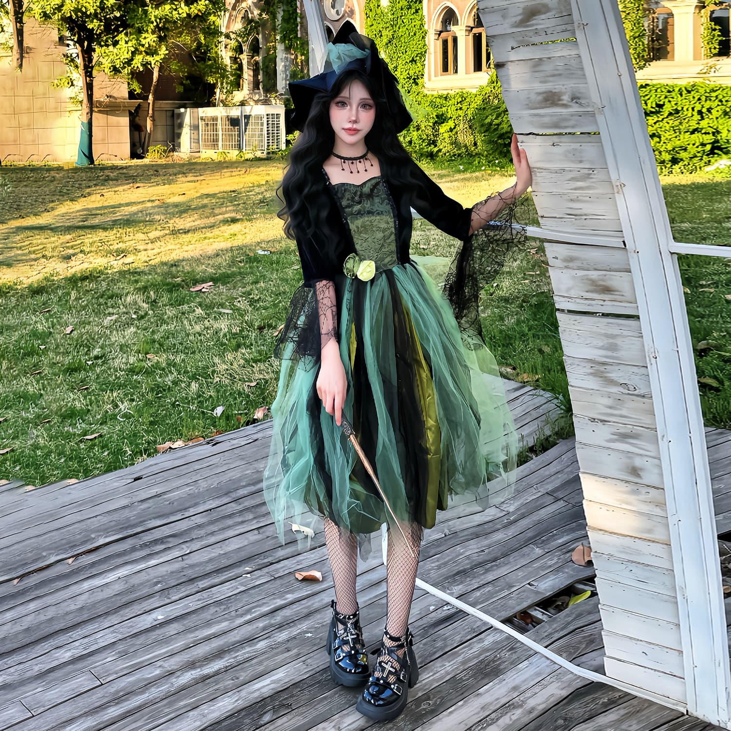 Halloween Costume Magic Witch Outfit Witch Dress Stage Performance Costume