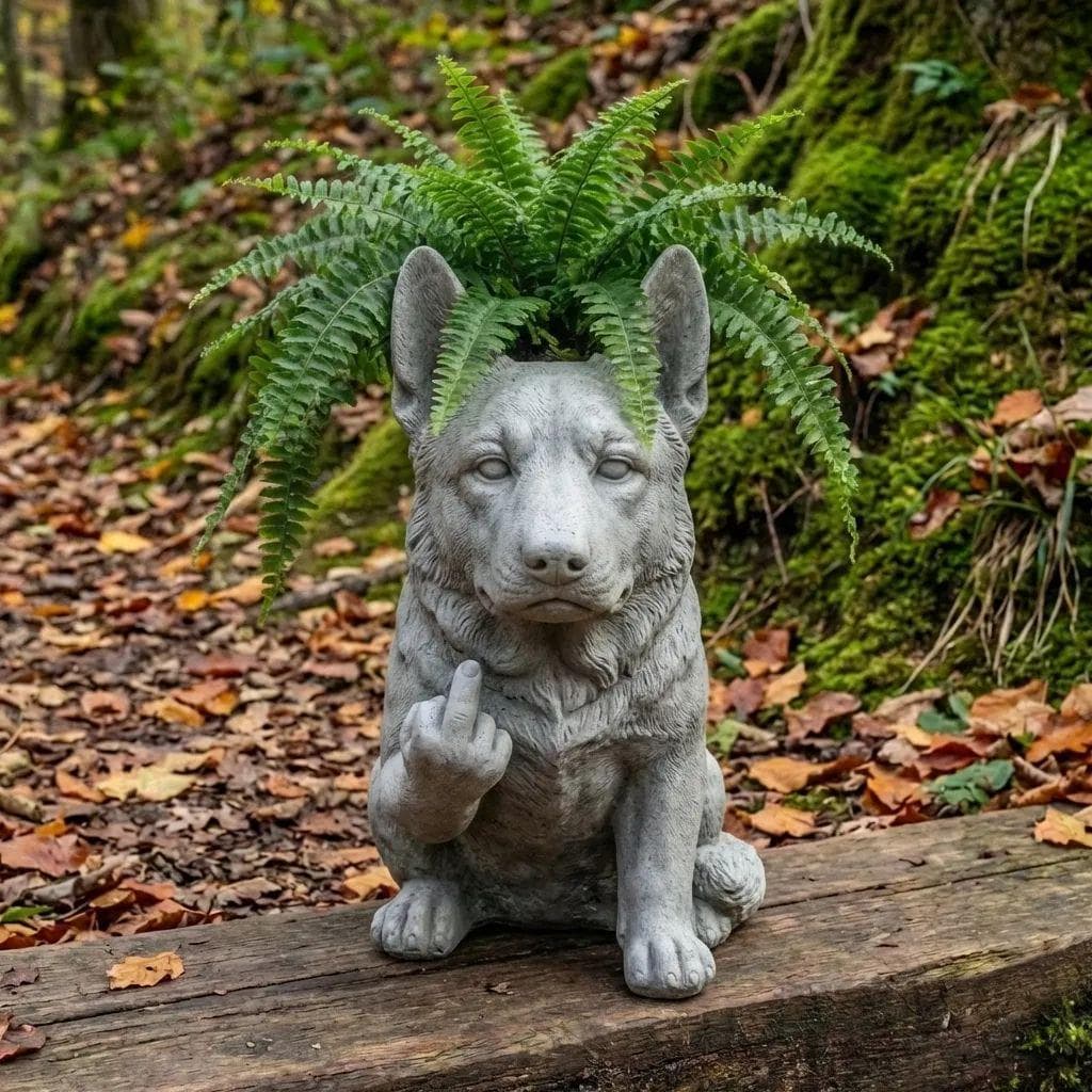 Creative New Resin Craft Animal Middle-finger Flower Pot