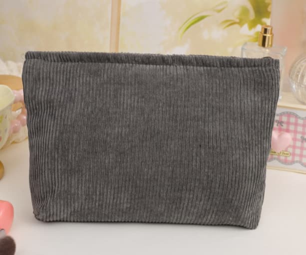 Corduroy Flower Makeup Bag