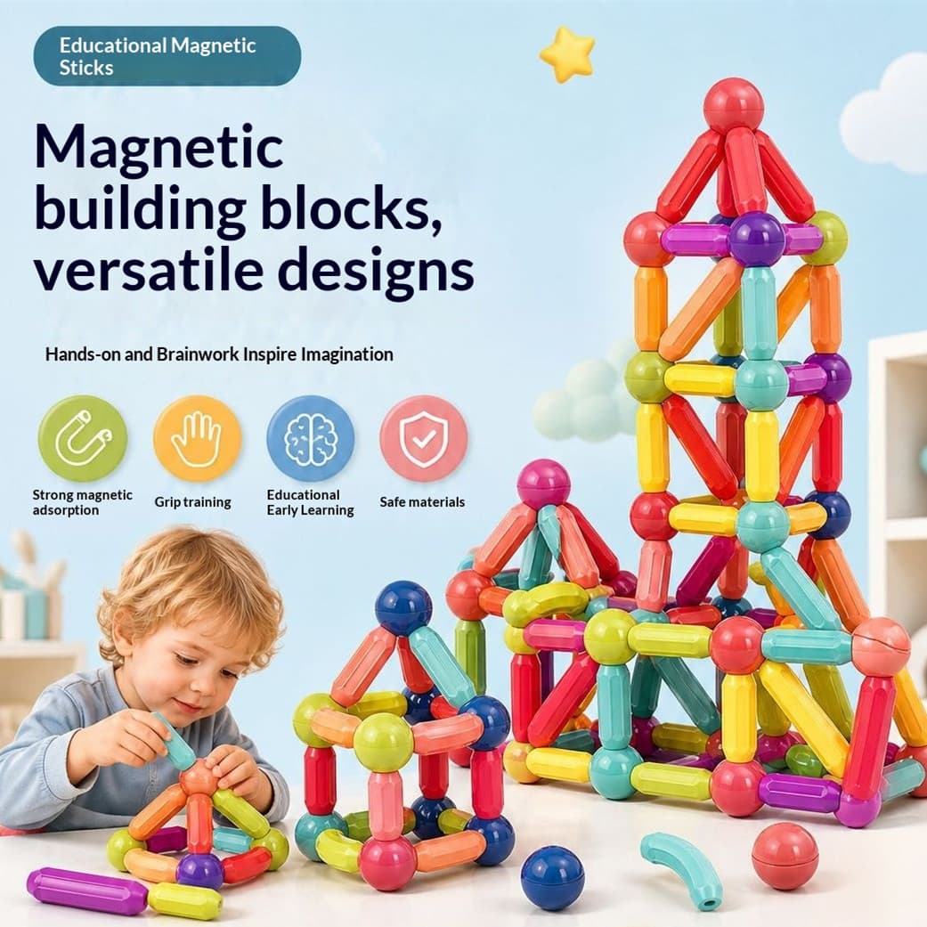 Educational Parent-Child Toy Early Learning Magnetic Assembly