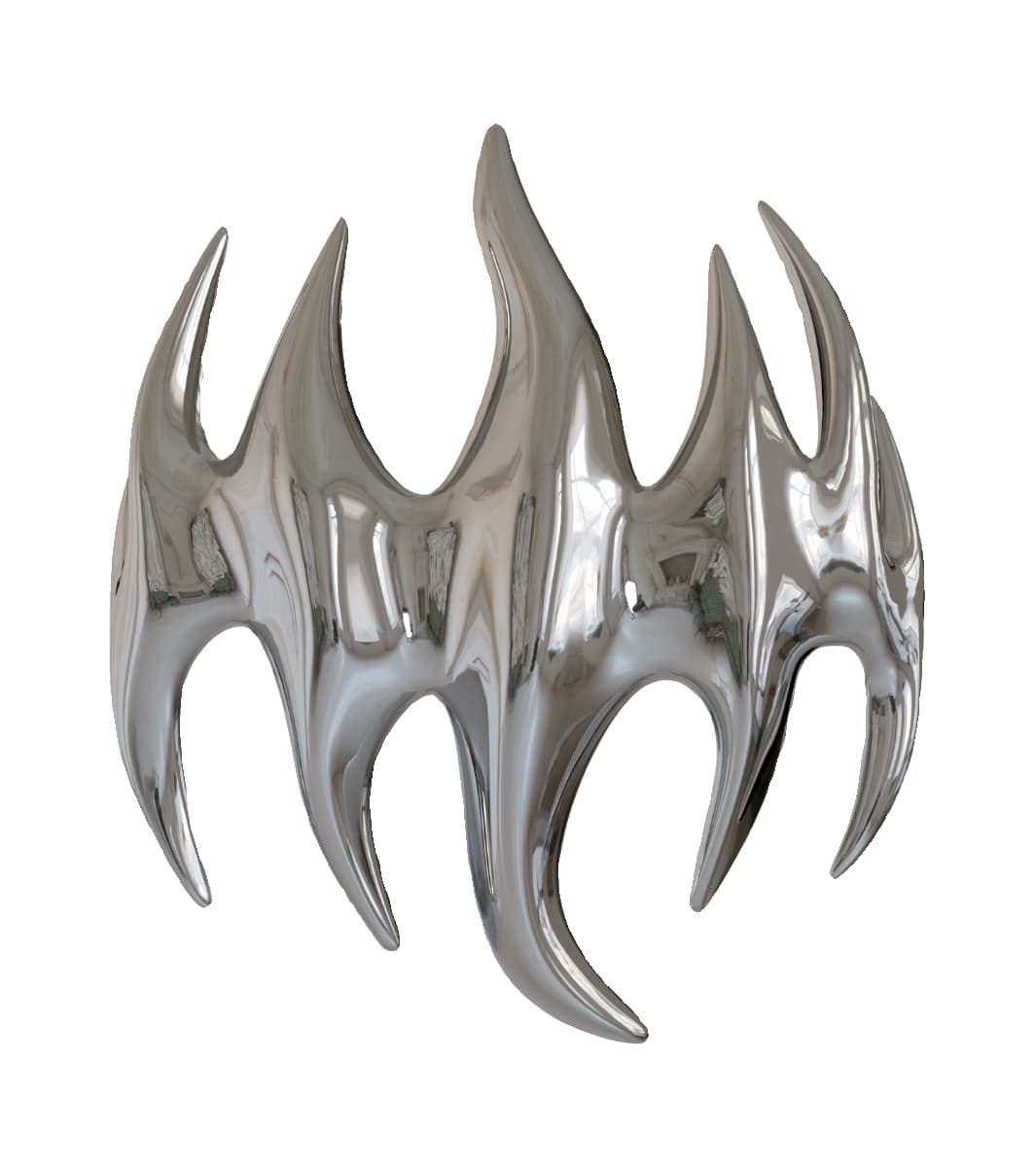 Silver Large Flame-shaped Headphone Case