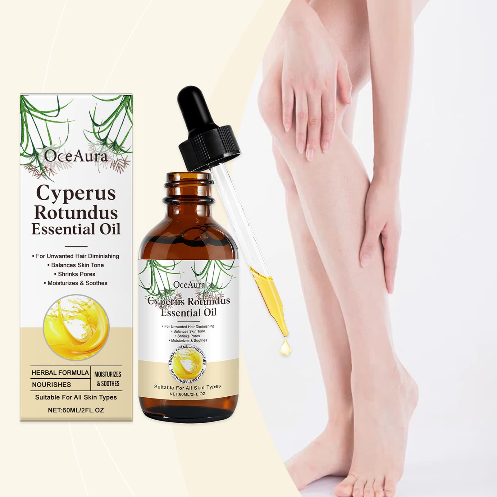 Herbal Hair Removal Care Oil 60ml 1 Box