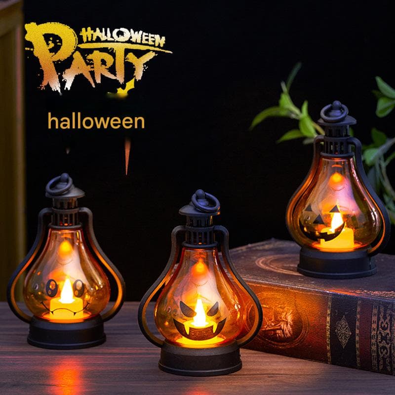 Halloween Decorations Children's Portable Pumpkin Lantern Kindergarten Ornaments Bar Horror Atmosphere Layout Props