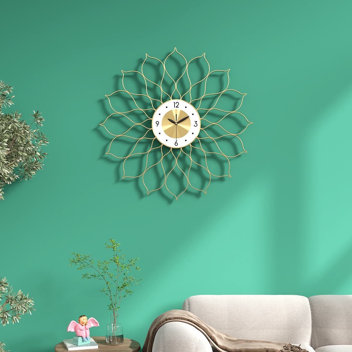 Bedroom Personalized Art Silent Wall-Hanging Decorative Clock Modern Light Luxury