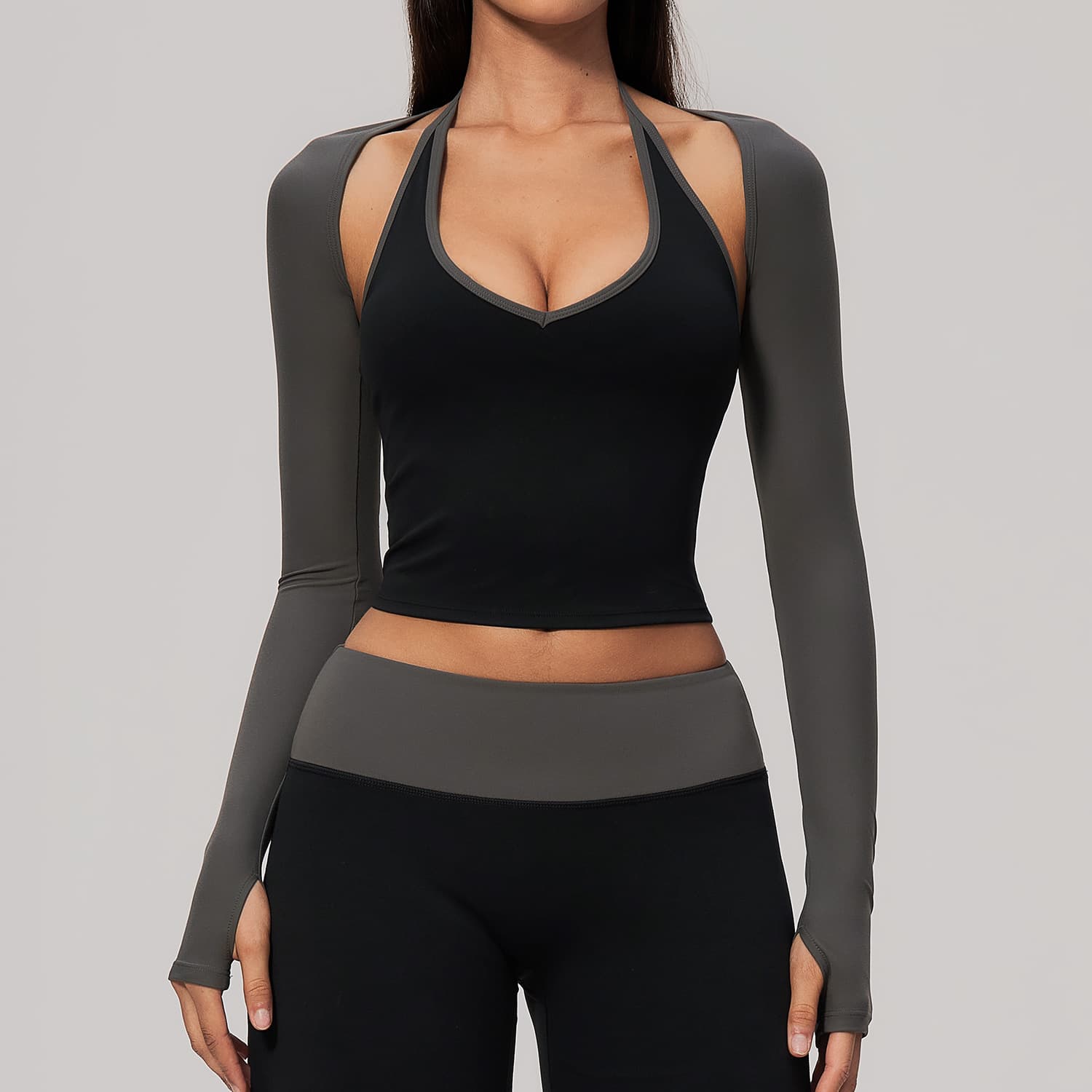 Long Sleeve Yoga Shrug - Lightweight Breathable Workout Cover Up for Women Gym Fitness