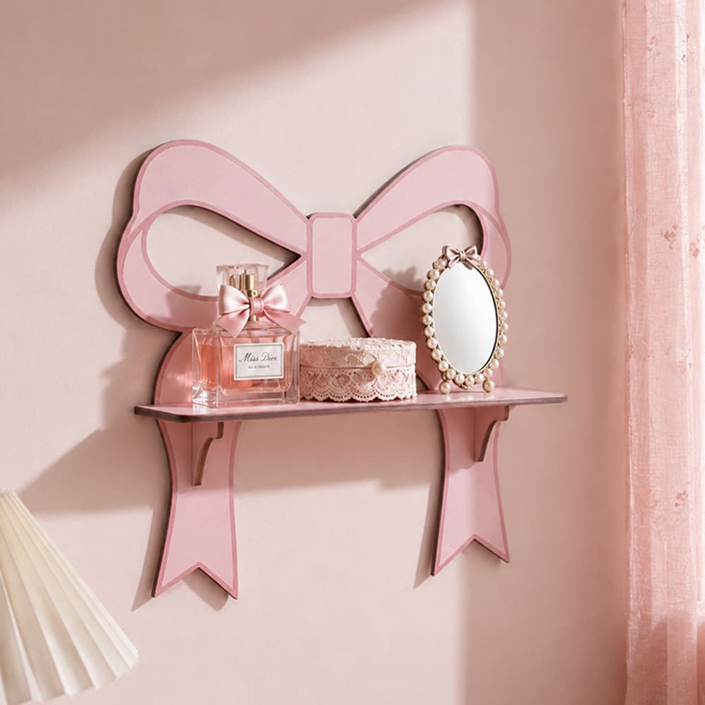 Best-selling Wooden Craft Bow shaped Storage Shelf