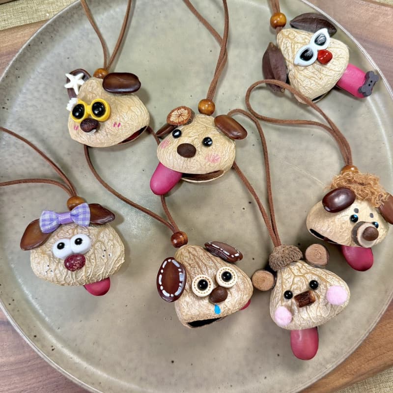 Cute Puppy Sticking Out Its Tongue Cartoon Pendant Healing-style Seed