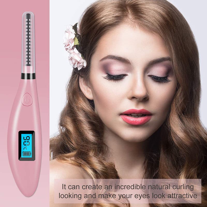 Hot Curling Eyelash Curler, Rechargeable Heated Electric Lash Styler