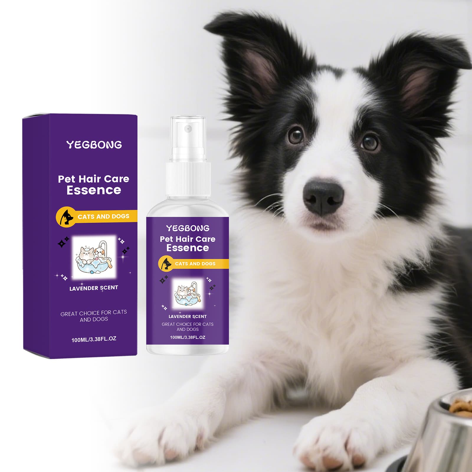 Yegbong Pet Hair Care Essence Cleans Pet Hair Odors And Leaves It Smooth, Light, And Fluffy