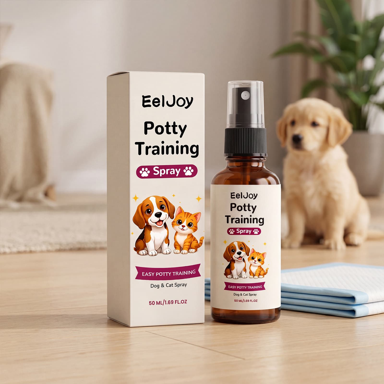 Eeljoy Pet Toilet Training Spray Daily Gentle Training Spray To Guide Pets To The Toilet Convenient Spray