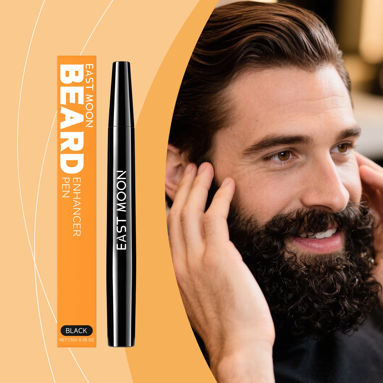 East Moon Black Beard Filling Pen Is Thick, Natural, Long-Lasting, Non-Fading, Fills Gaps, And Boosts Confidence