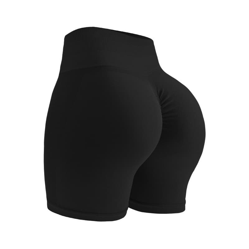 Nude Feeling Seamless High Rise Tight Gym Shorts Peach Hip Sculpting Three Length Yoga Running Workout Shorts For Women