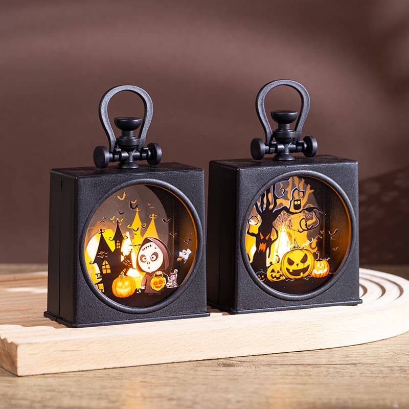 Halloween Decoration Children's Portable Pumpkin Light Kindergarten Gift Box Party Scene Layout Props Atmosphere Decoration