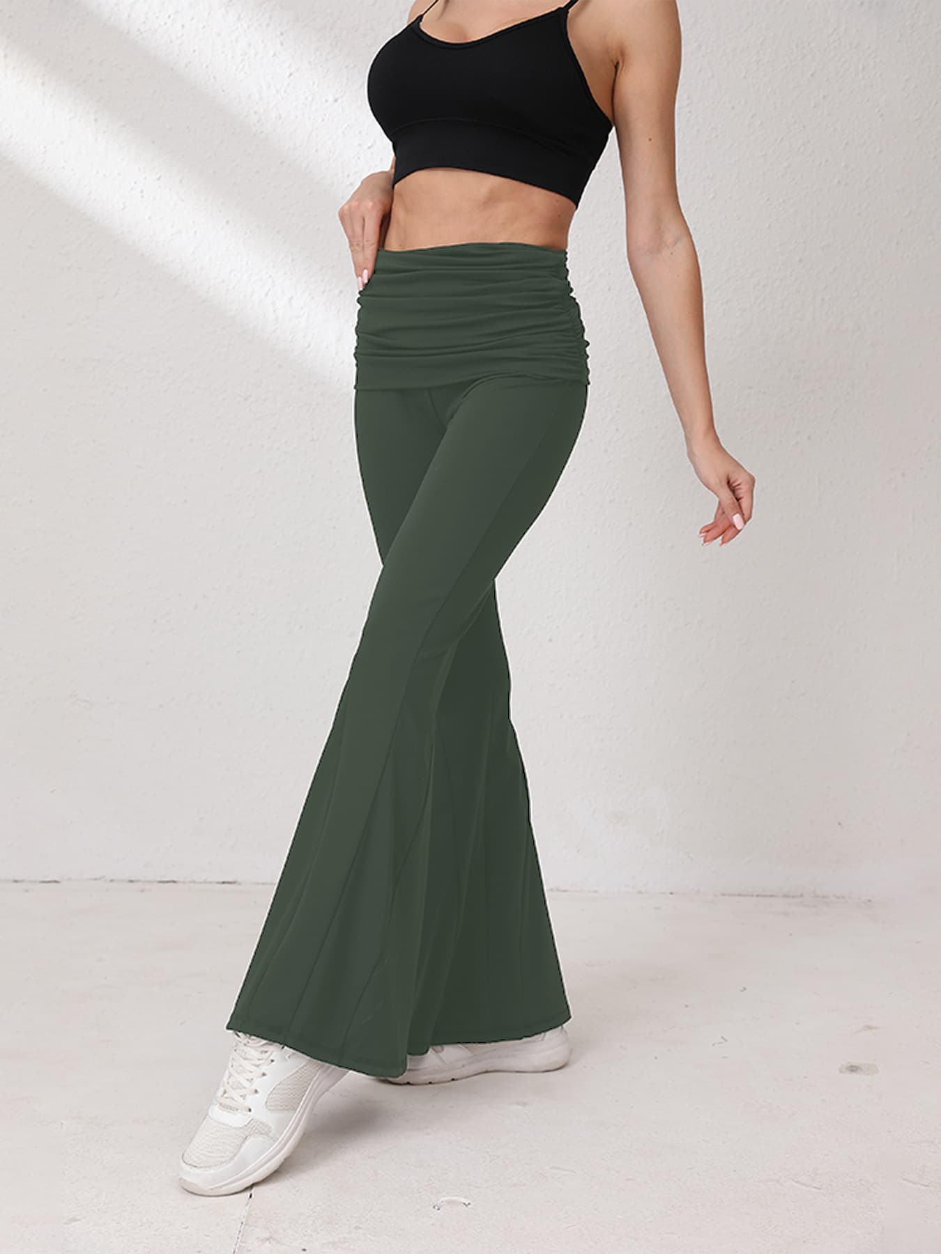 Yoga Pants Flared Pants Casual Quick-Dry Outdoor Sports Long Pants Running Yoga Wear Women's Cross-Border European And American Style Flared Pants