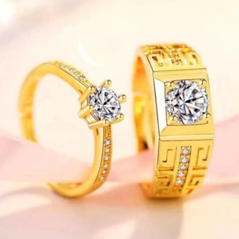 Gold-Plated Hot-Selling Classic Domineering Six-Claw Ring, Open Great Wall Pattern Men's Ring, Six-Claw Micro-Embedded Women's Ring, Couple Ring
