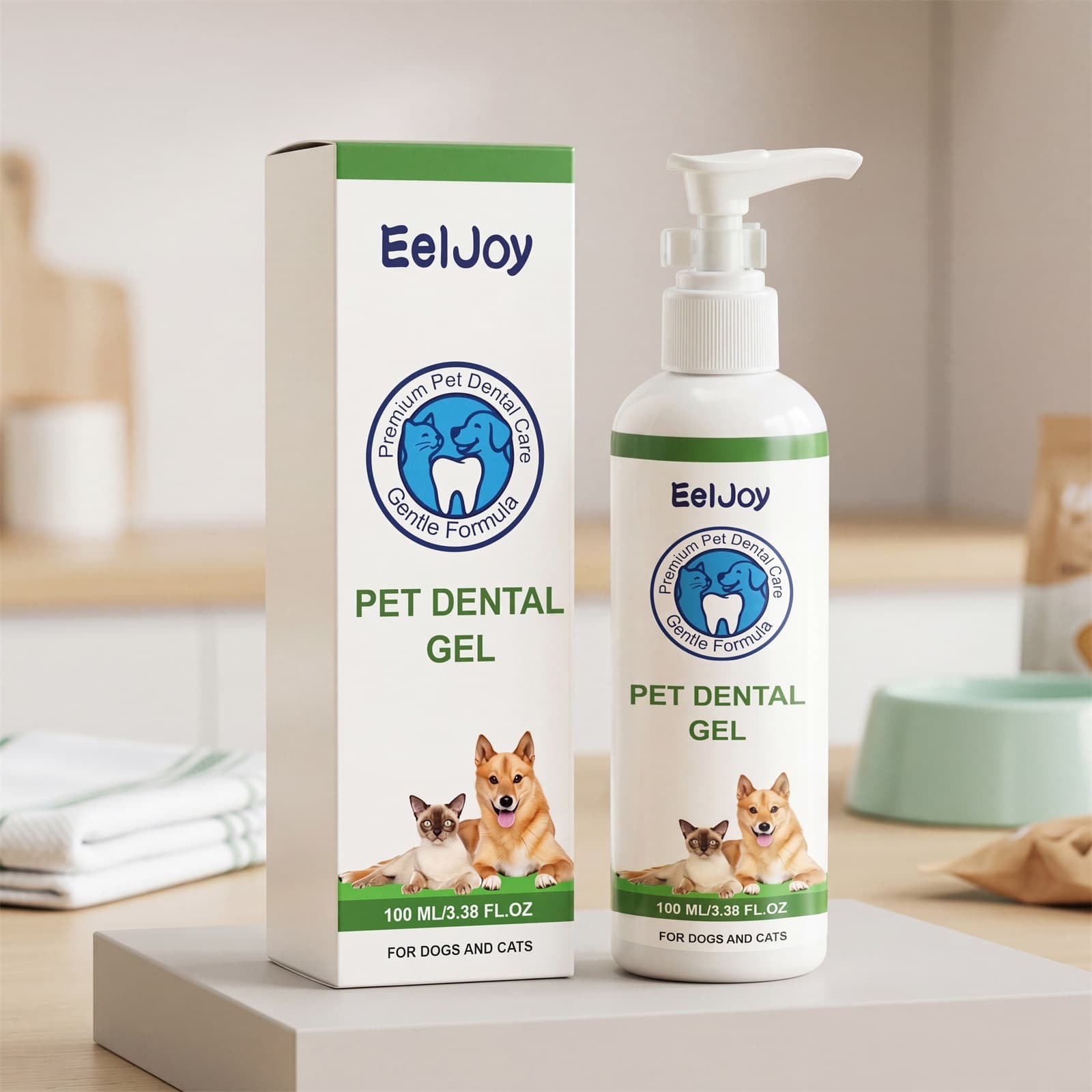 Eeljoy Pet Teeth Cleaning Gel Gentle Ingredients For Daily Care Of Pet Teeth, Refreshing And Clean, Convenient Gel