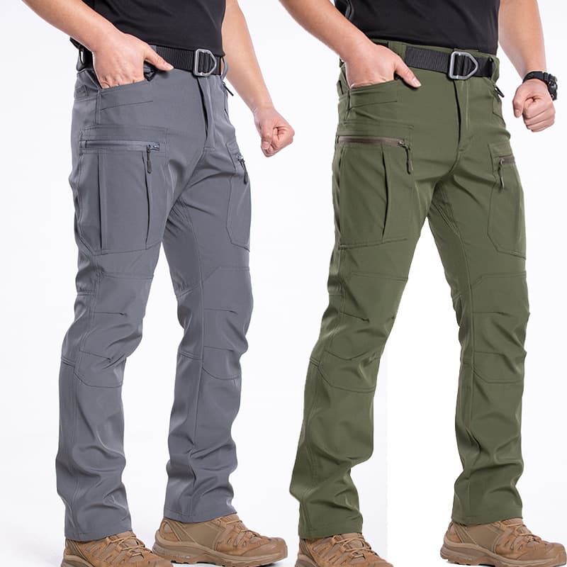 Spring And Autumn Outdoor Tactical Pants, Thin And Breathable Military-Style Work Pants, Multi-Pocket Slim-Fit Stretch Waterproof Camouflage Training Pants