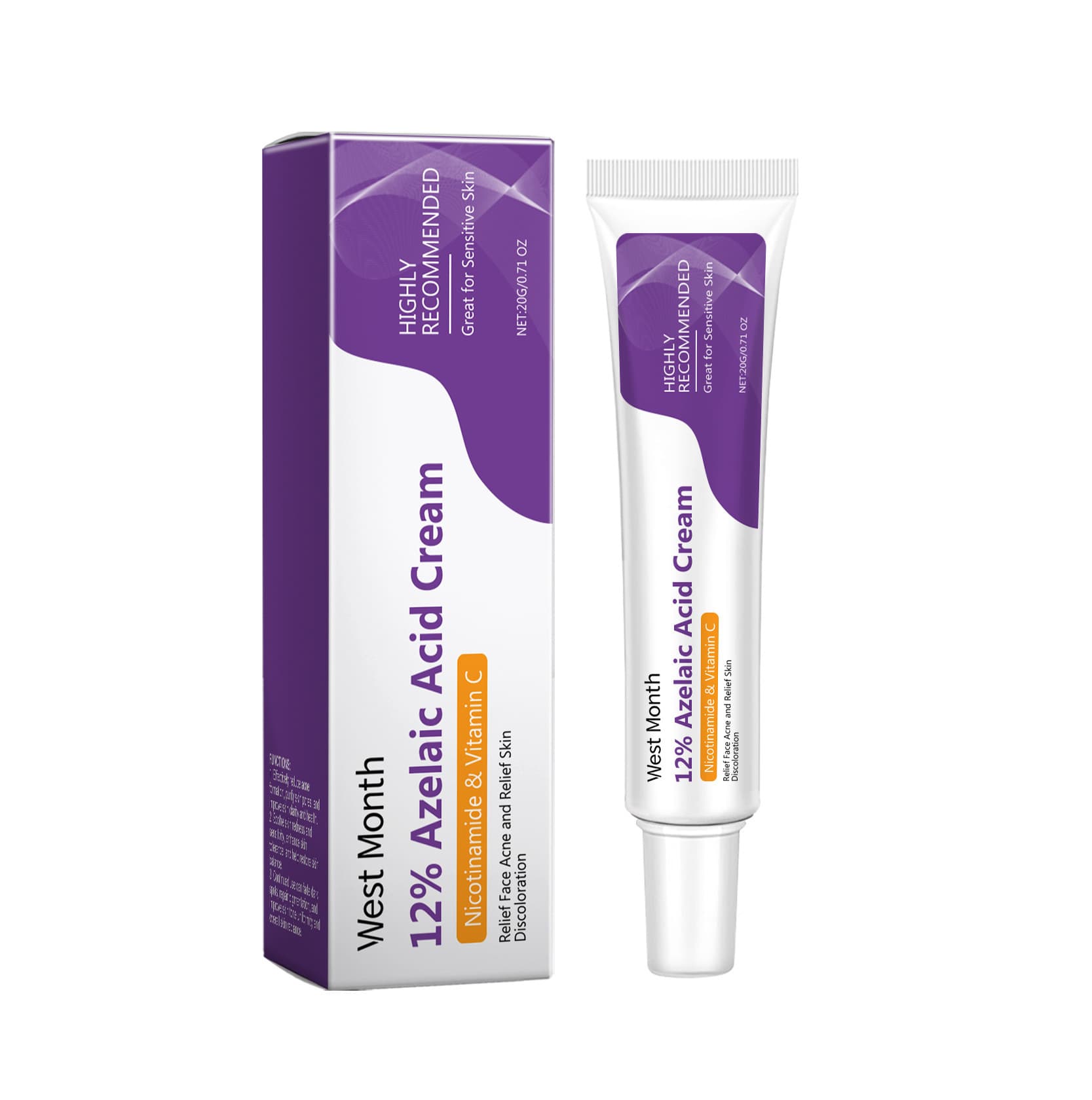 Cross-Border Westmonth Azelaic Acid Care Cream Acne Care Facial Skin Cleansing Cream Foreign Trade Wholesale