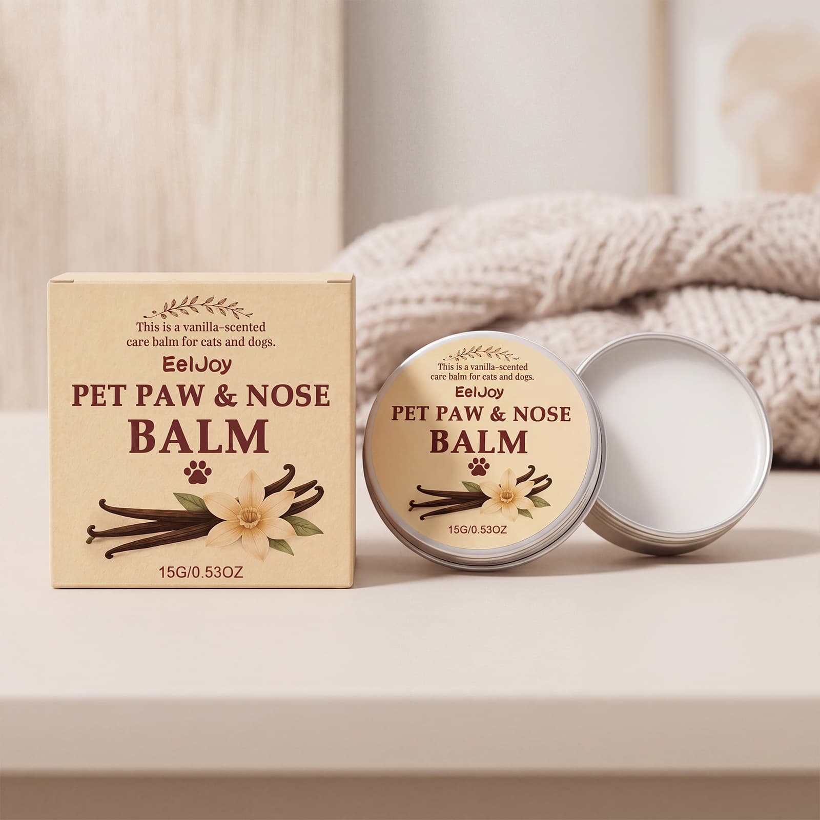 Eeljoy Pet Paw And Nose Care Balm Has A Fine And Smooth Texture, Suitable For Daily Care Of Dog Paw Pads And Nose Tips