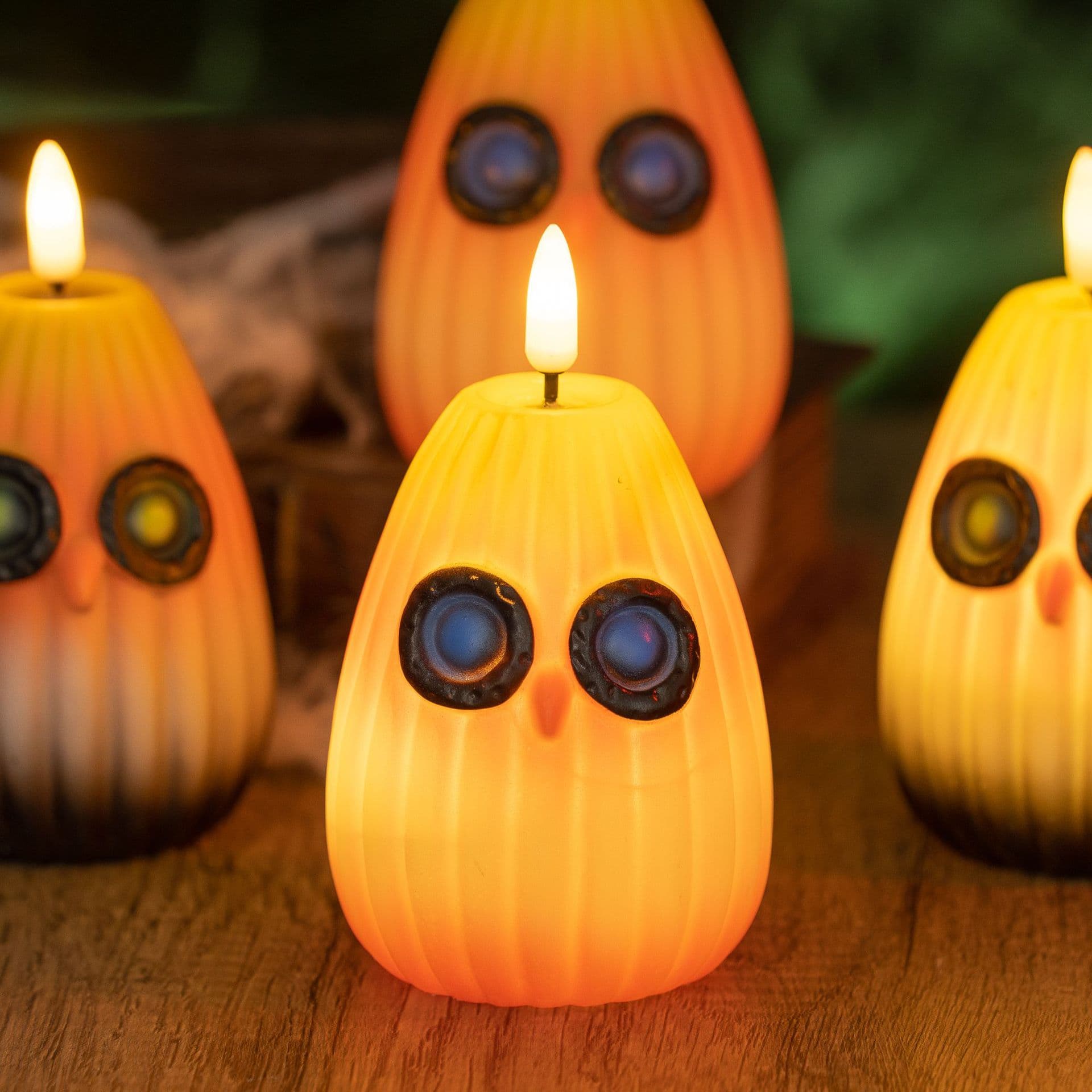 Funny Owl Candle Light Halloween Decoration Glowing Night Light Gift Atmosphere Arrangement Props Desktop Ornaments