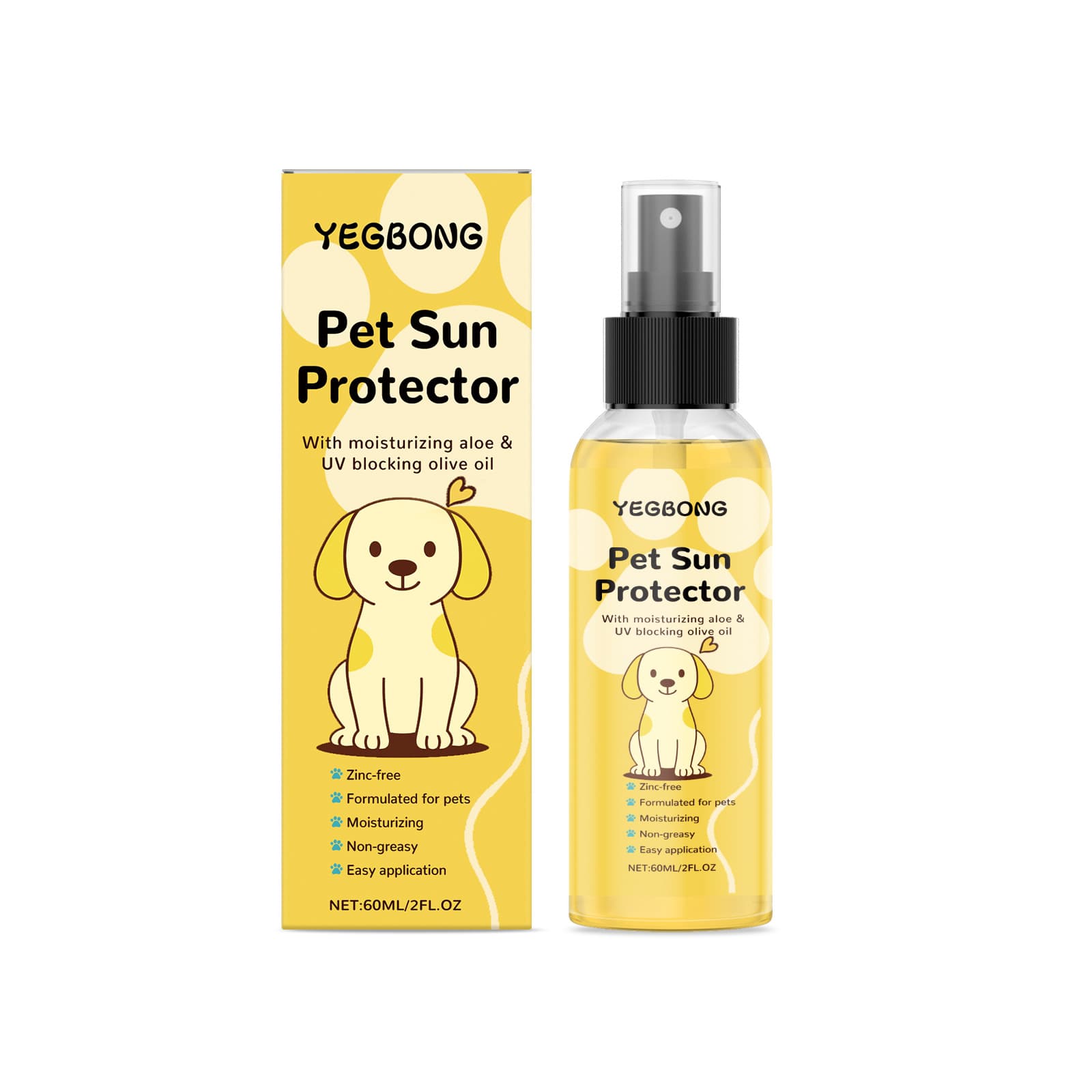 Yegbong Protective Spray For Dogs Outdoor Protection Comfortable And Caring Formula Safe For Licking Gentle And Specially Designed For Dogs