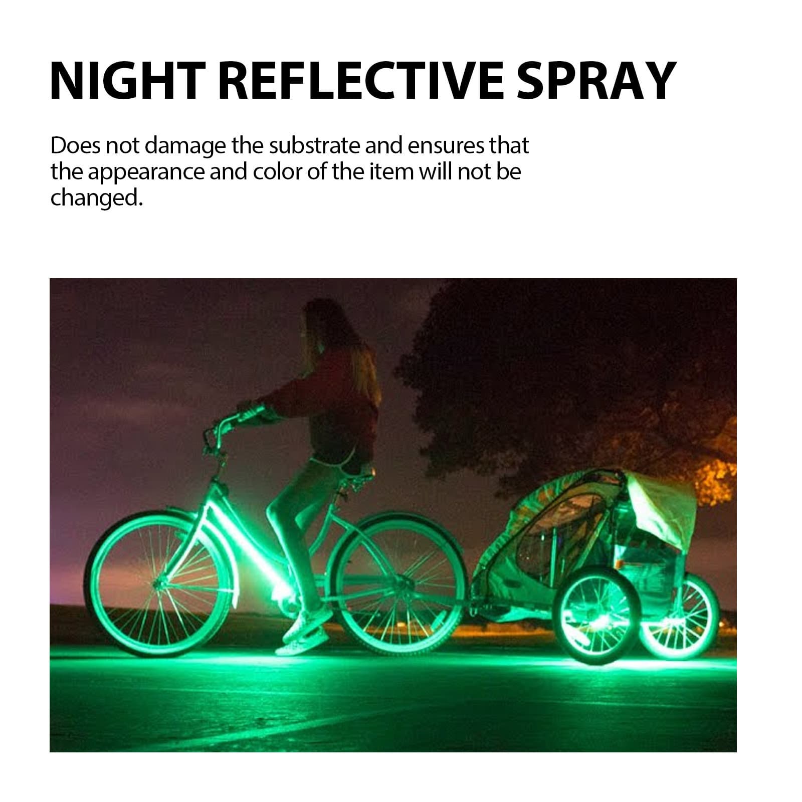 Hozonex Night Reflective Spray Bicycle Clothing Luminous Warning Signs Environmentally Friendly Fluorescent Night Spray