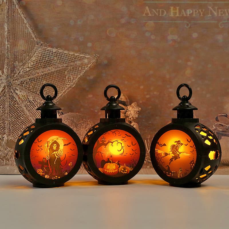 Halloween Pumpkin Lantern Kindergarten Children's Portable Lantern Horror Atmosphere Decorations Scene Layout Props Ornaments