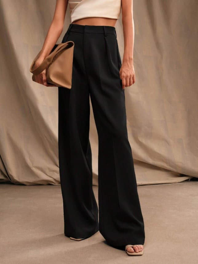 European And American Cross-border New Women's Wear Slimming Casual Pants Loose High Waist Straight Leg Wide Leg Pants