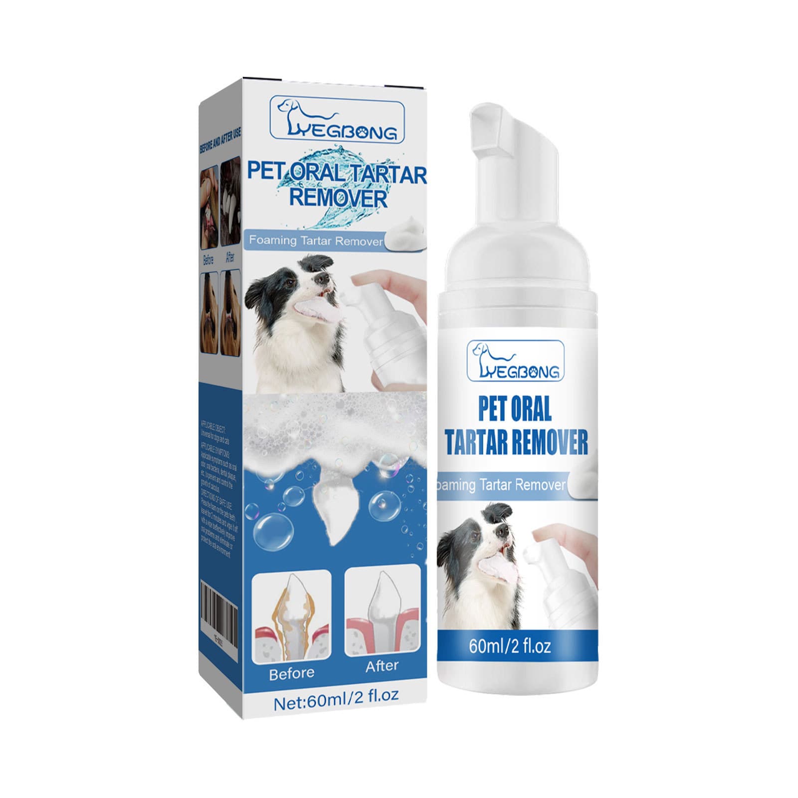 Yegbong Pet Tartar Remover Foam For Cleaning Teeth, Removing Yellow Stains, And Eliminating Bad Breath