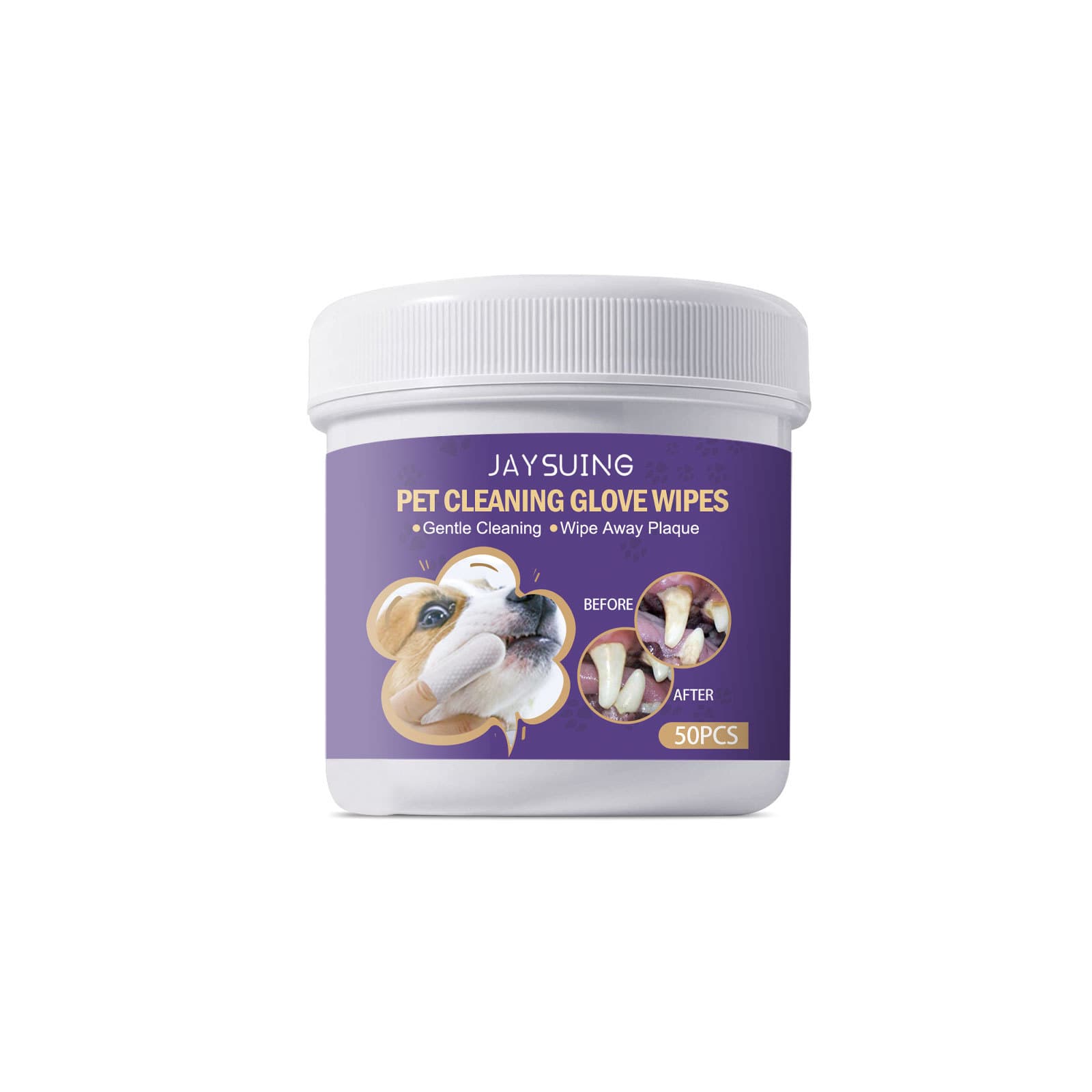 Jaysuing Pet Cleaning Gloves Wet Wipes Pet Gum Care Gentle Cleaning Of Teeth And Tartar Odor