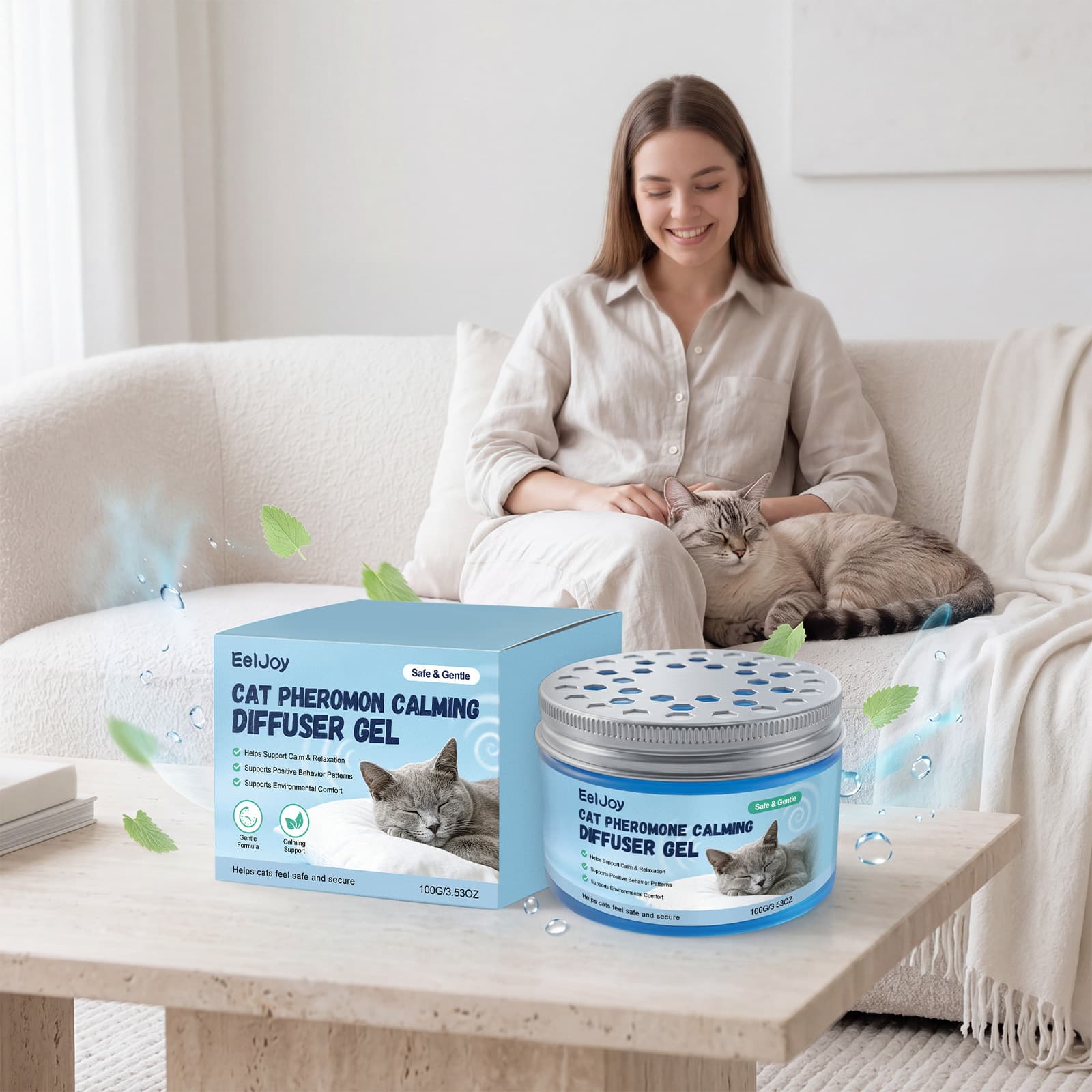 Eeljoy Cat Pheromone Gel Pet Soothing Emotion Stress Response Indoor Cat Care Products