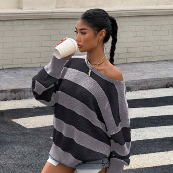 FallWinter Loose-fit Casual Pullover Knitted Long-sleeve