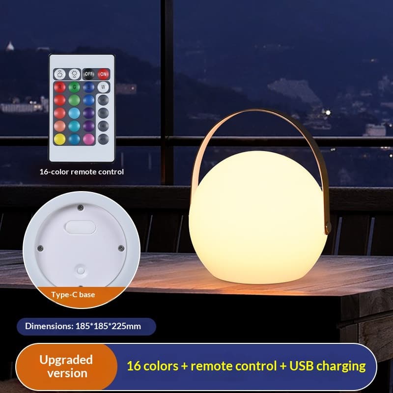 Desk Lamp Atmosphere Rechargeable Remote Control Night Light Outdoor Bar