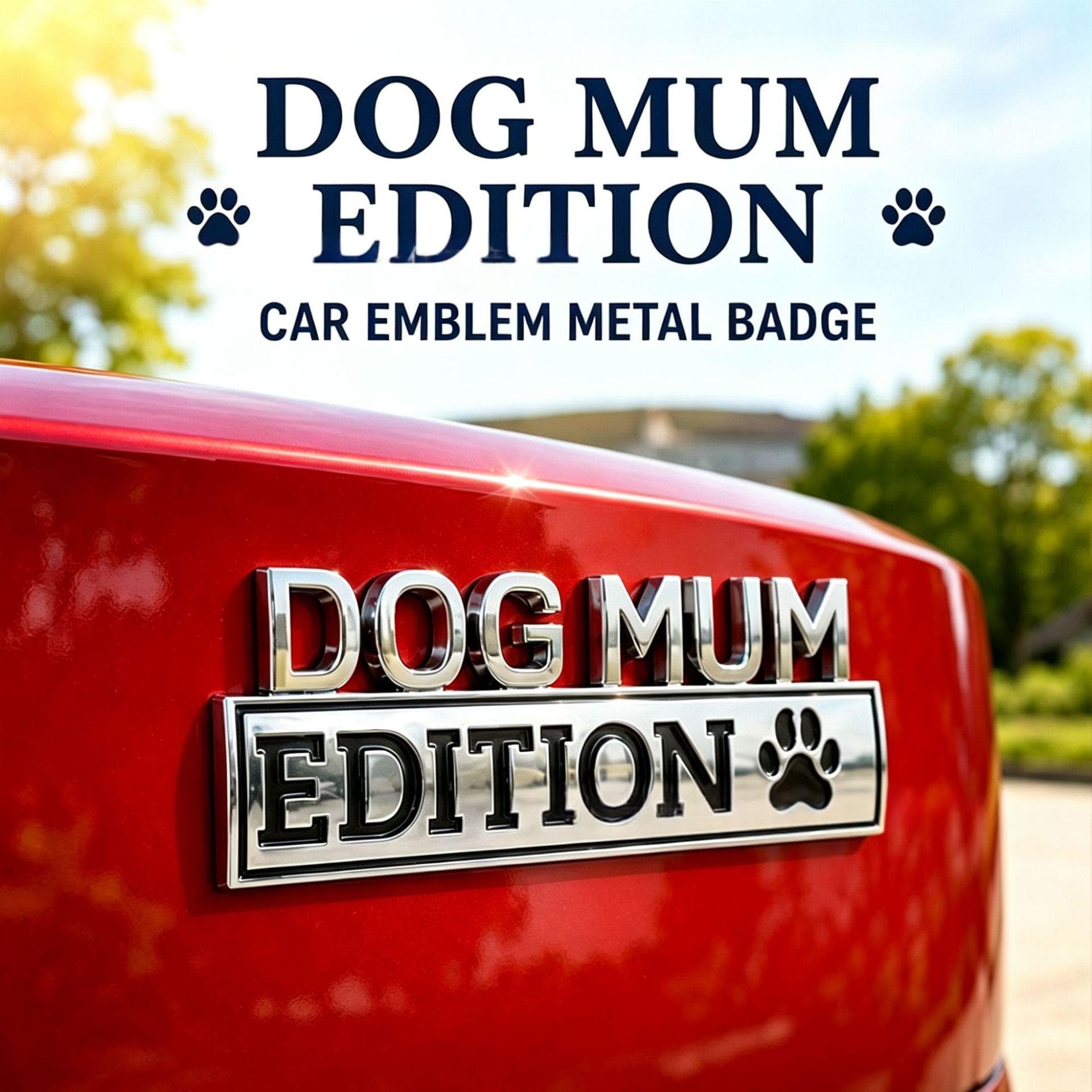 Simple Letter Car Metal Body Sticker