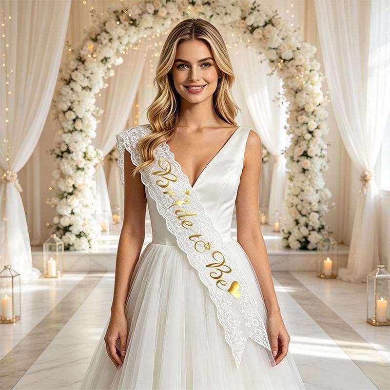Lace Wedding Sash For Bridal Party And Wedding Decoration