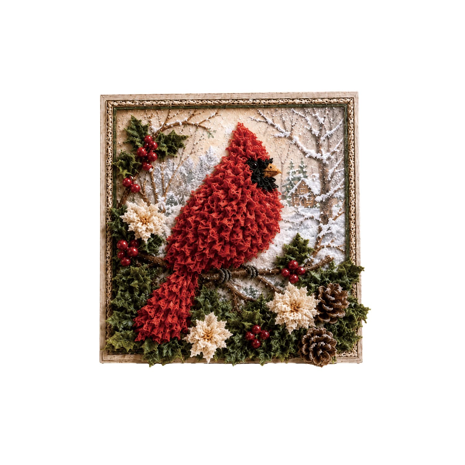 3D Christmas Fabric Poke Art Kit