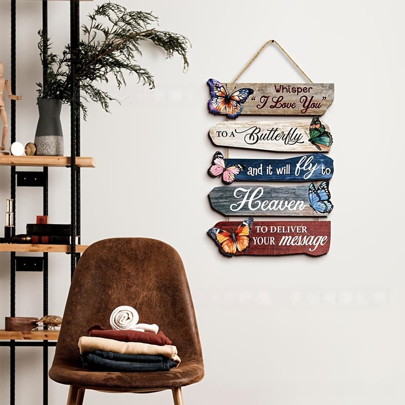 2D Flat Wooden Rustic Wall Sign