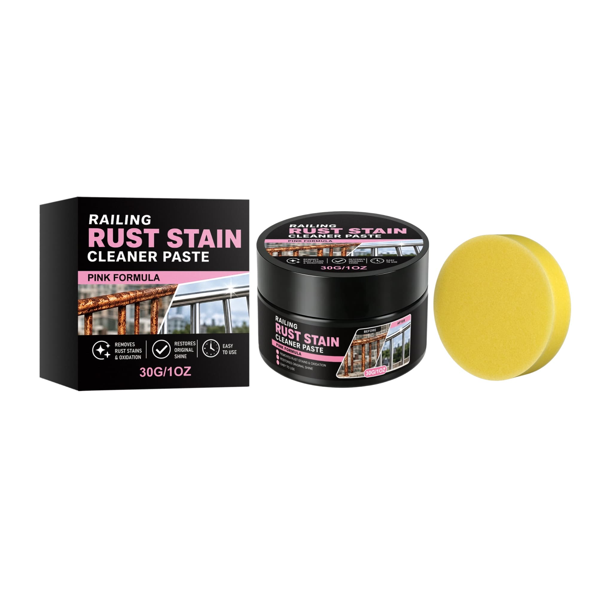 Railing Rust Stain Cleaner Paste